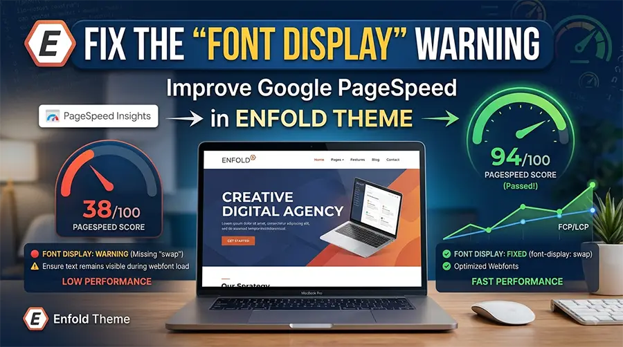 How to Fix the “Font Display” Warning in Enfold Theme and Improve Google PageSpeed
